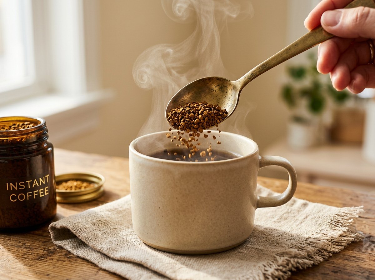 Instant coffee preparation